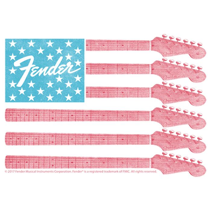 Fifth Sun Men's Fender Guitar Flag Logo T-Shirt