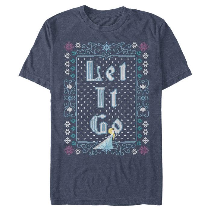fifth sun Men's Frozen Let Go Knit Pattern T-Shirt