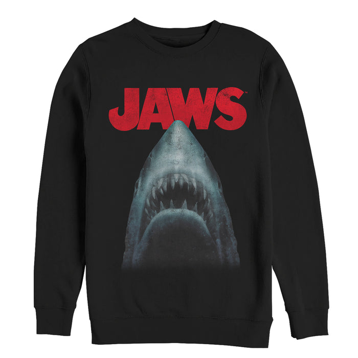 fifth sun Men's Jaws Shark Teeth Poster Sweatshirt
