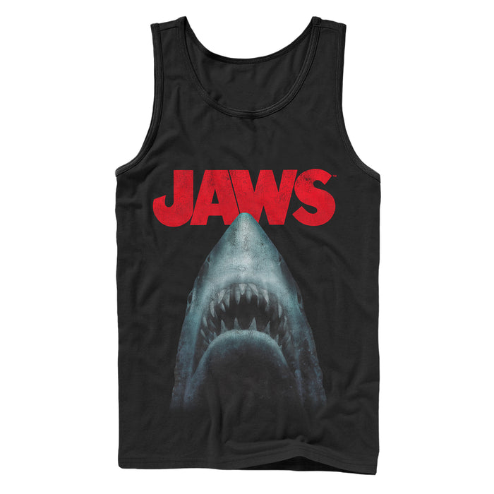 fifth sun Men's Jaws Shark Teeth Poster Tank Top