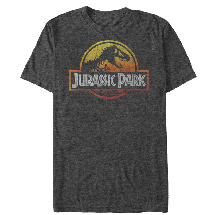 fifth sun Men's Jurassic Park Logo Fire T-Shirt