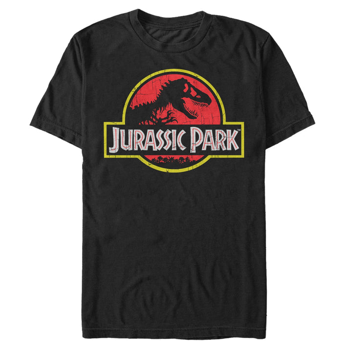 fifth sun Men's Jurassic Park T Rex Logo T-Shirt