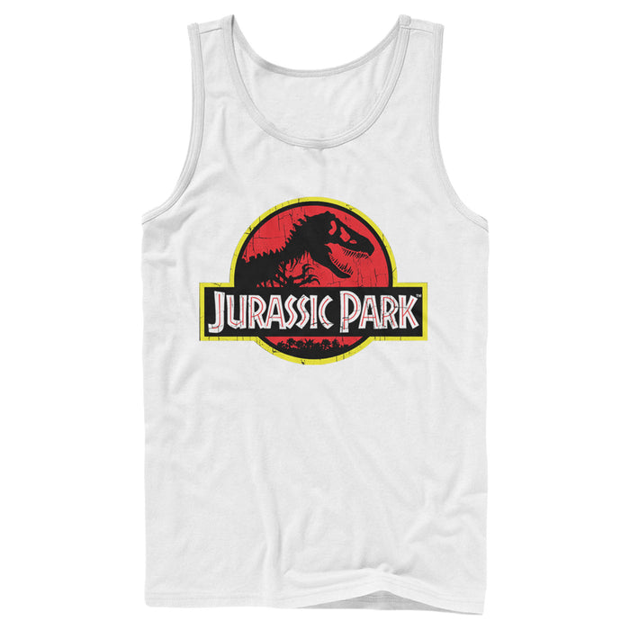 fifth sun Men's Jurassic Park T Rex Logo Tank Top