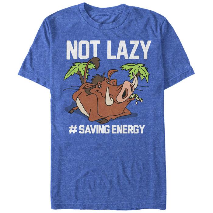 fifth sun Men's Lion King Pumbaa Not Lazy T-Shirt