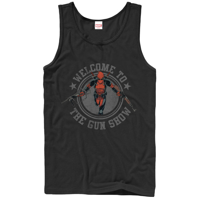 fifth sun Men's Marvel Deadpool Gun Show Tank Top