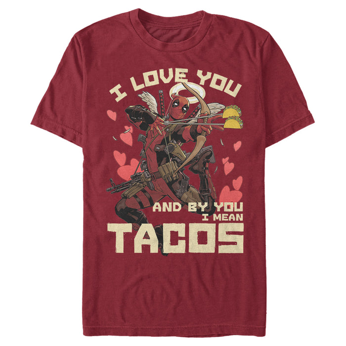 Fifth Sun Men's Marvel Deadpool Taco Cupid T-Shirt