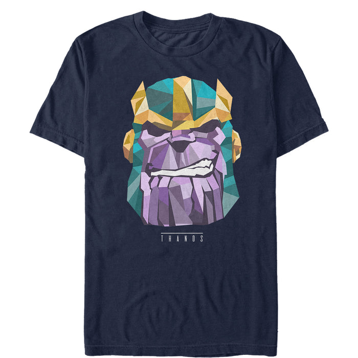 fifth sun Men's Marvel Geometric Thanos T-Shirt