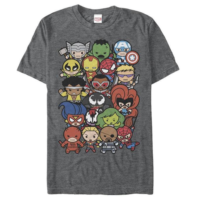 fifth sun Men's Marvel Kawaii Hero Shot T-Shirt