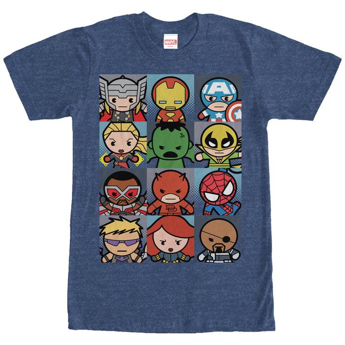 fifth sun Men's Marvel Kawaii Heroes T-Shirt