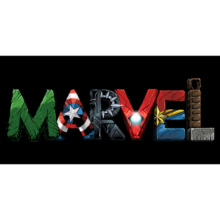 Fifth Sun Men's Marvel Logo Hero Font T-Shirt