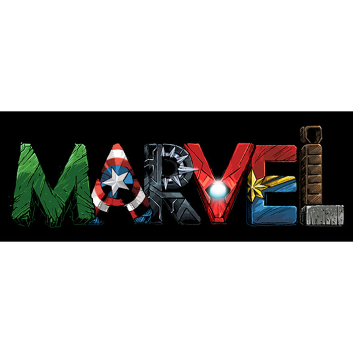 Fifth Sun Men's Marvel Logo Hero Font T-Shirt