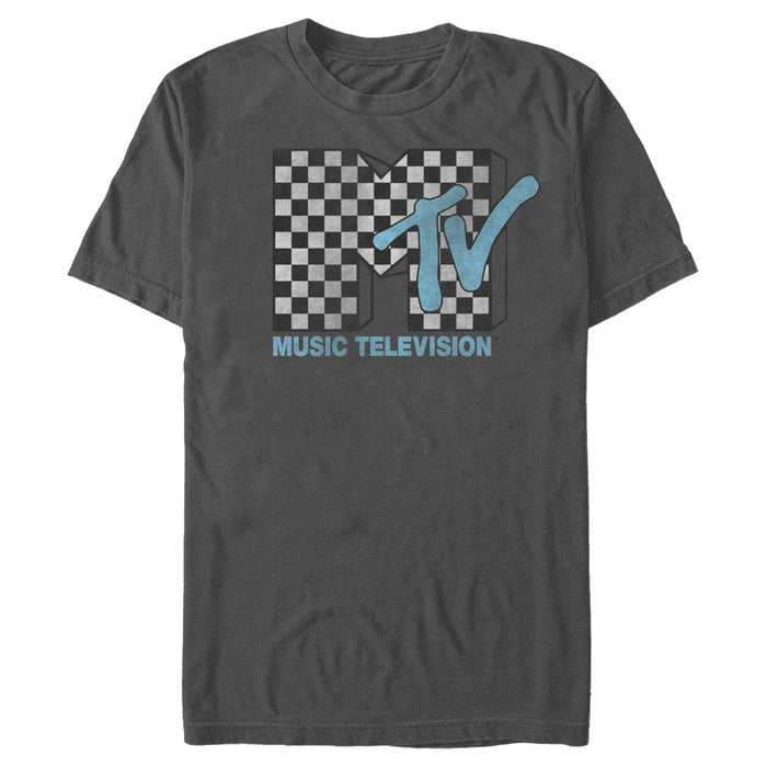 fifth sun Men's MTV Checkered Logo T-Shirt