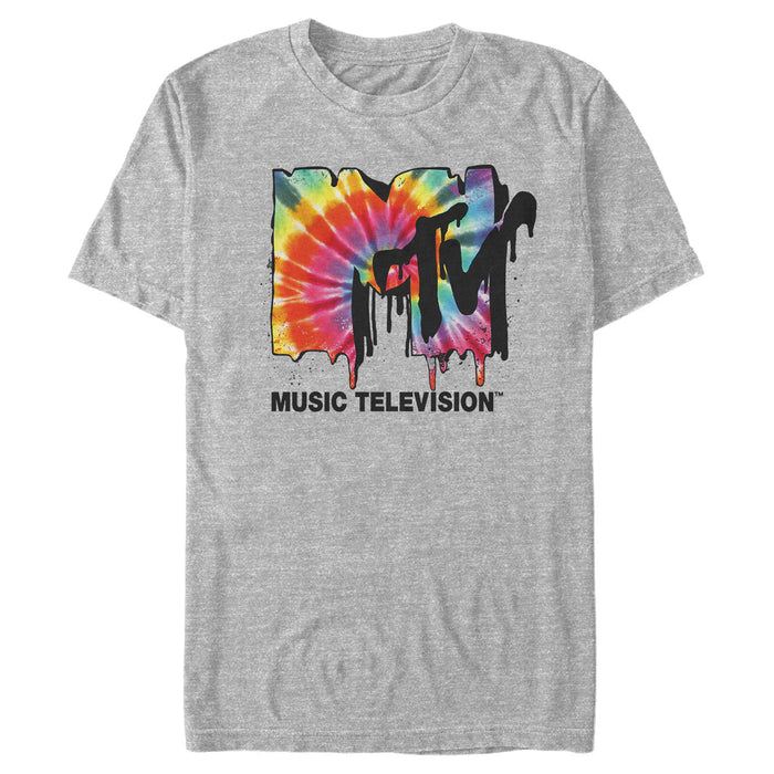fifth sun Men's MTV Melted Tie-Dye Logo T-Shirt