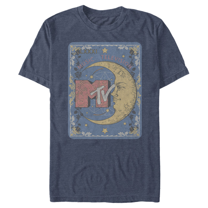fifth sun Men's MTV Moon Line Drawing Logo T-Shirt