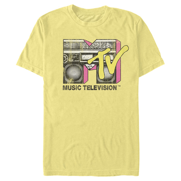 fifth sun Men's MTV Retro Boombox Logo T-Shirt