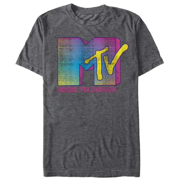 fifth sun Men's MTV Stripe Logo T-Shirt