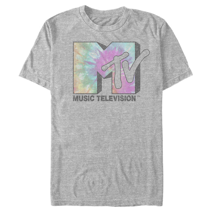 fifth sun Men's MTV Tie Dye Block Logo T-Shirt