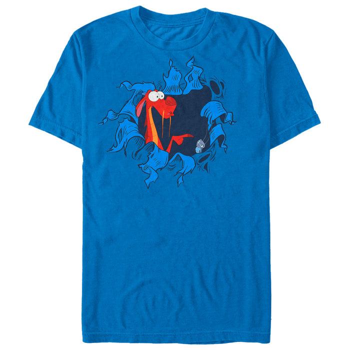 fifth sun Men's Mulan Mushu Hole Print T-Shirt
