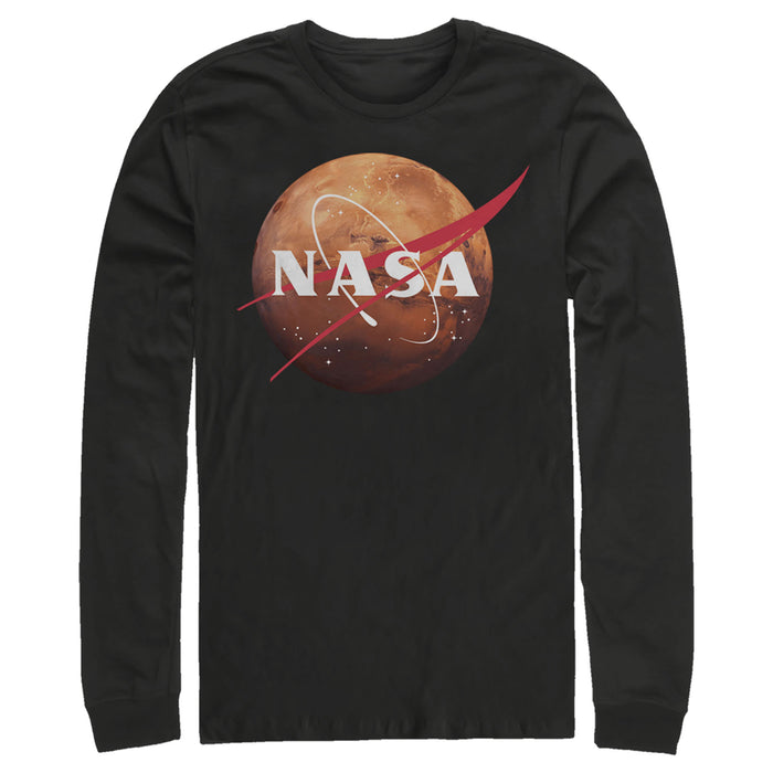 fifth sun Men's NASA Mars Logo Long Sleeve Shirt