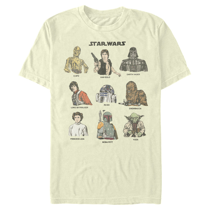 Fifth Sun Men's Star Wars Character Grid T-Shirt