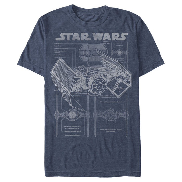 Fifth Sun Men's Star Wars TIE Fighterprint T-Shirt