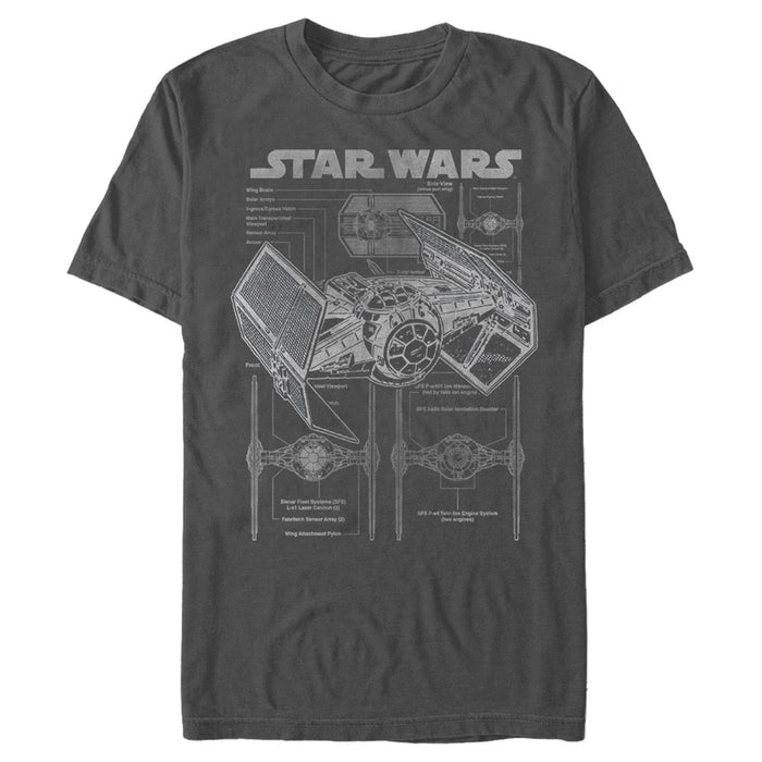 Fifth Sun Men's Star Wars TIE Fighterprint T-Shirt