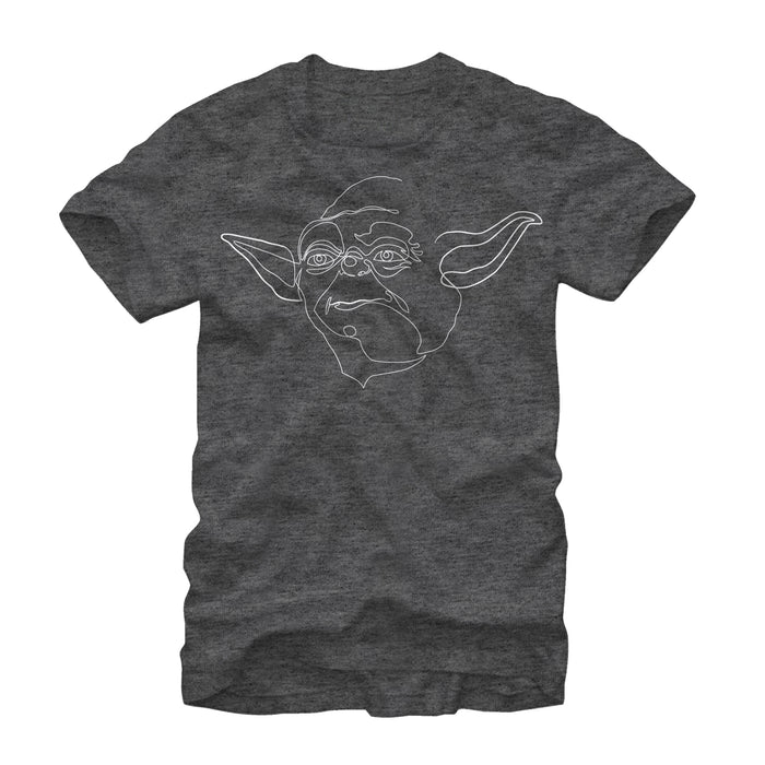 fifth sun Men's Star Wars Yoda Outline T-Shirt