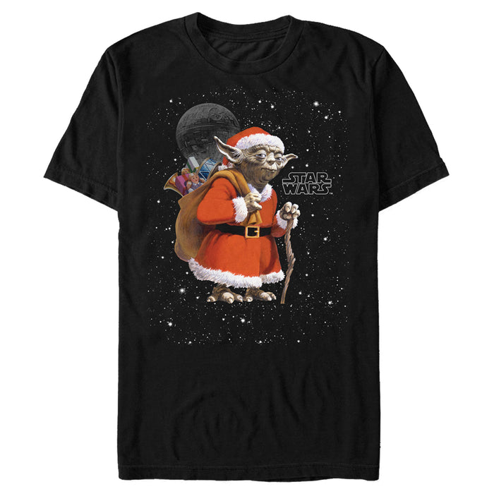 Fifth Sun Men's Star Wars Yoda Santa Claus T-Shirt