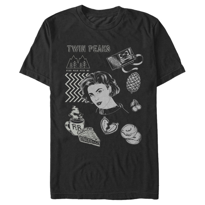 fifth sun Men's Twin Peaks Iconic Symbols T-Shirt