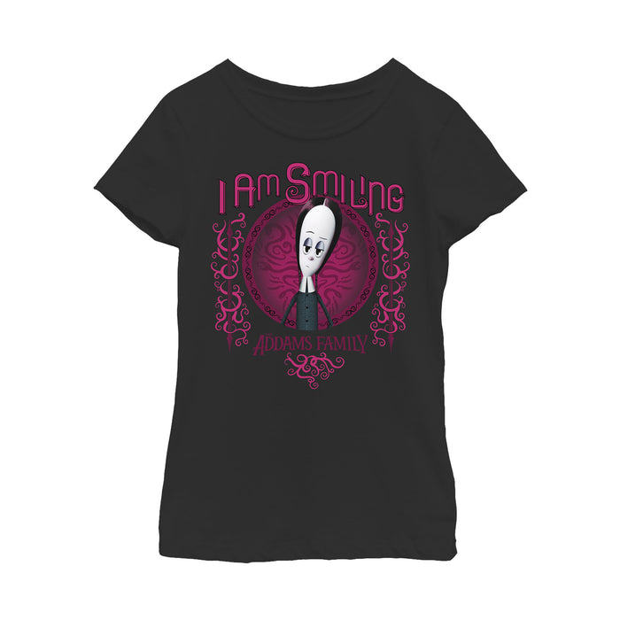 fifth sun Girl's Addams Family Wednesday I Am Smiling T-Shirt