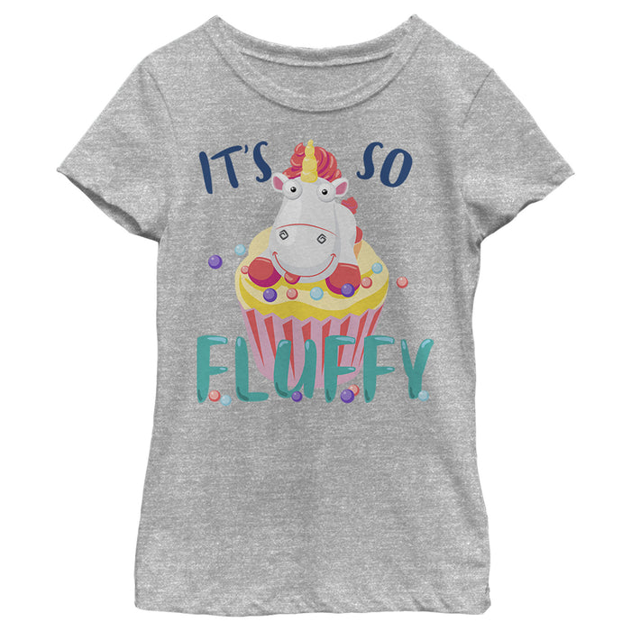 fifth sun Girl's Despicable Me It's So Fluffy Unicorn Cupcake T-Shirt