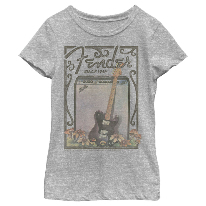 fifth sun Girl's Fender Since 1946 Retro Poster T-Shirt