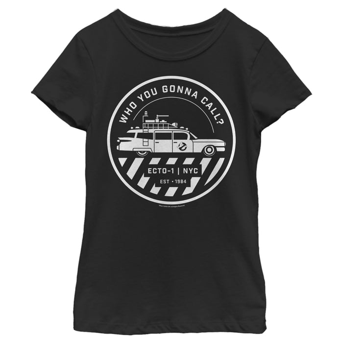 fifth sun Girl's Ghostbusters Ecto-1 Wagon Logo T-Shirt