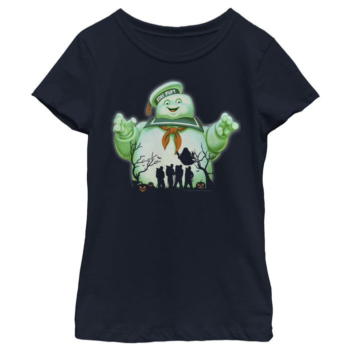 Fifth Sun Girl's Ghostbusters Halloween Stay Puft Marshmallow Man T-Shirt