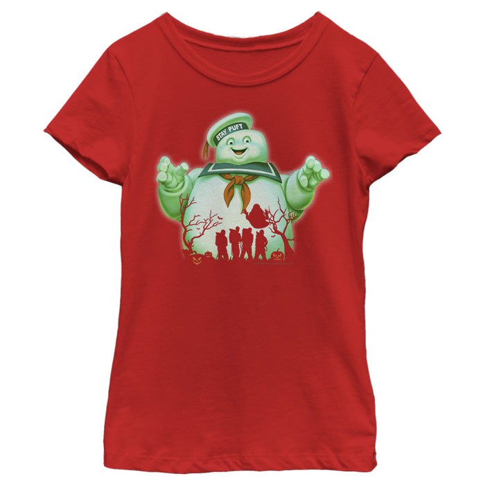 Fifth Sun Girl's Ghostbusters Halloween Stay Puft Marshmallow Man T-Shirt