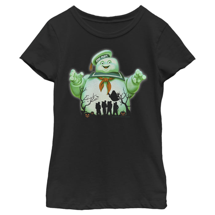 fifth sun Girl's Ghostbusters Halloween Stay Puft Marshmallow Man T-Shirt