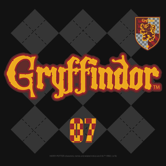 Fifth Sun Girl's Harry Potter Gryffindor Argyle Print T-Shirt
