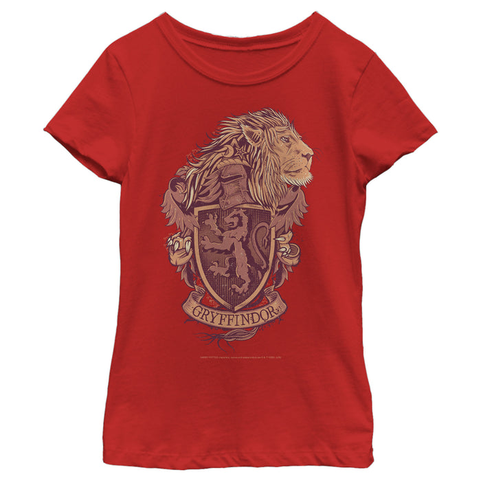 fifth sun Girl's Harry Potter Gryffindor Coat of Arms T-Shirt