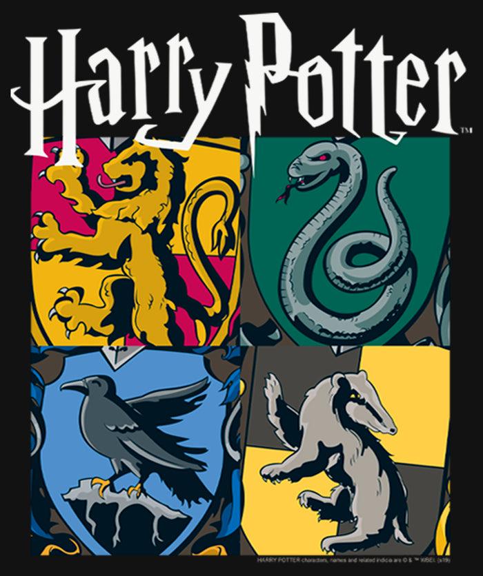 Fifth Sun Girl's Harry Potter Hogwarts Houses Vintage Collage T-Shirt