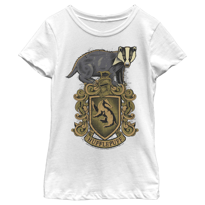 fifth sun Girl's Harry Potter Hufflepuff Crest T-Shirt