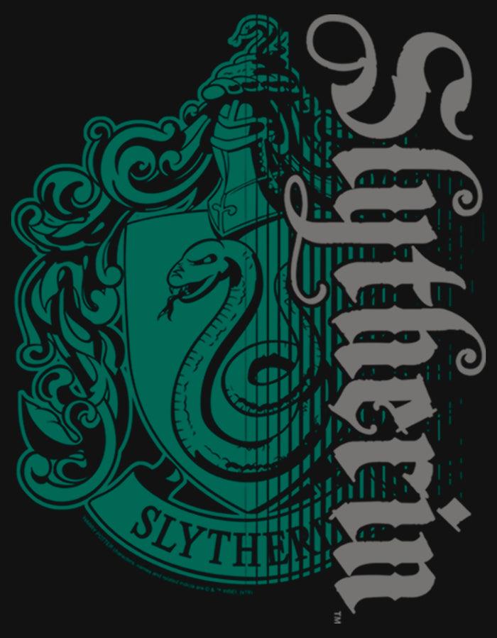 Fifth Sun Girl's Harry Potter Slytherin Dark Badge Logo T-Shirt