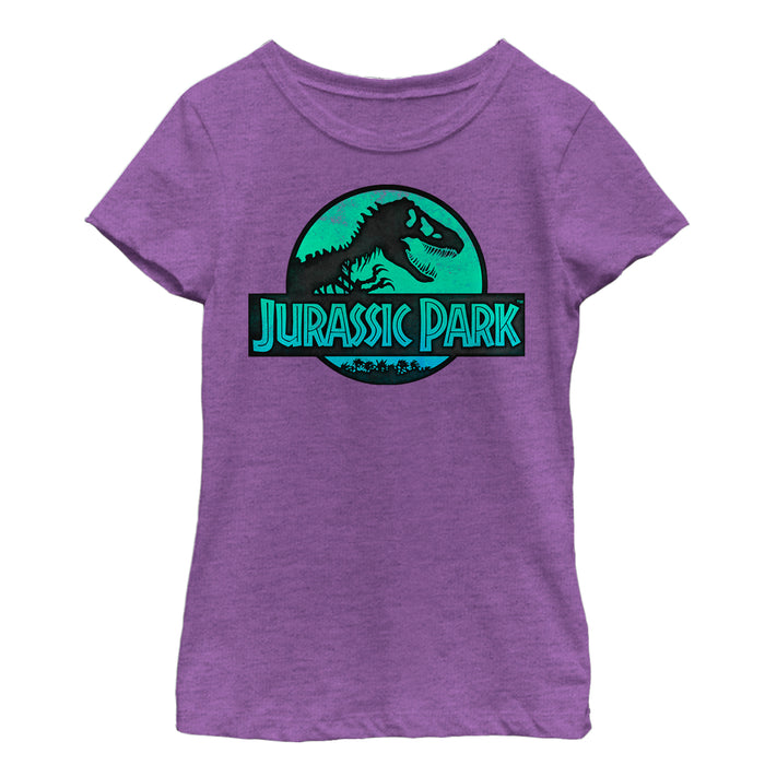 fifth sun Girl's Jurassic Park Ocean Ripple Logo T-Shirt