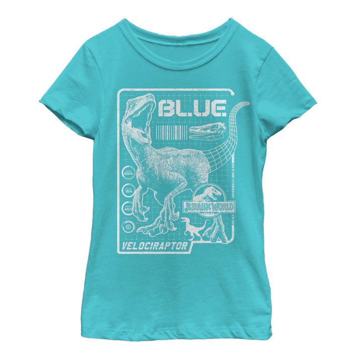 fifth sun Girl's Jurassic World: Fallen Kingdom Blue Details T-Shirt