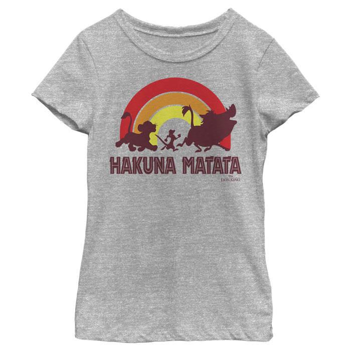 Fifth Sun Girl's Lion King Hakuna Matata Rainbow T-Shirt
