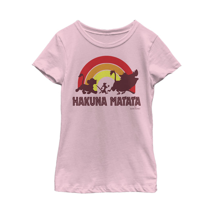 fifth sun Girl's Lion King Hakuna Matata Rainbow T-Shirt