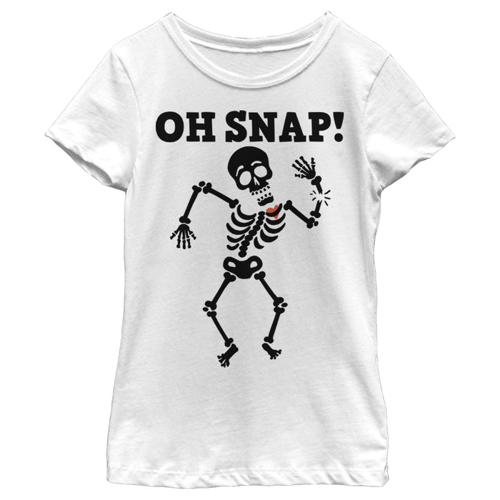 Fifth Sun Girl's Lost Gods Halloween Oh Snap Skeleton T-Shirt