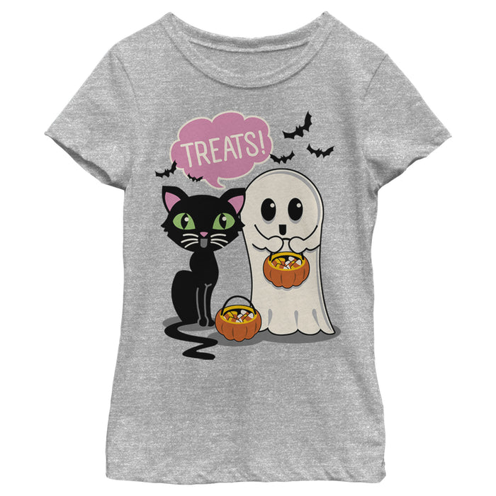 Fifth Sun Girl's Lost Gods Halloween Treat Friends T-Shirt