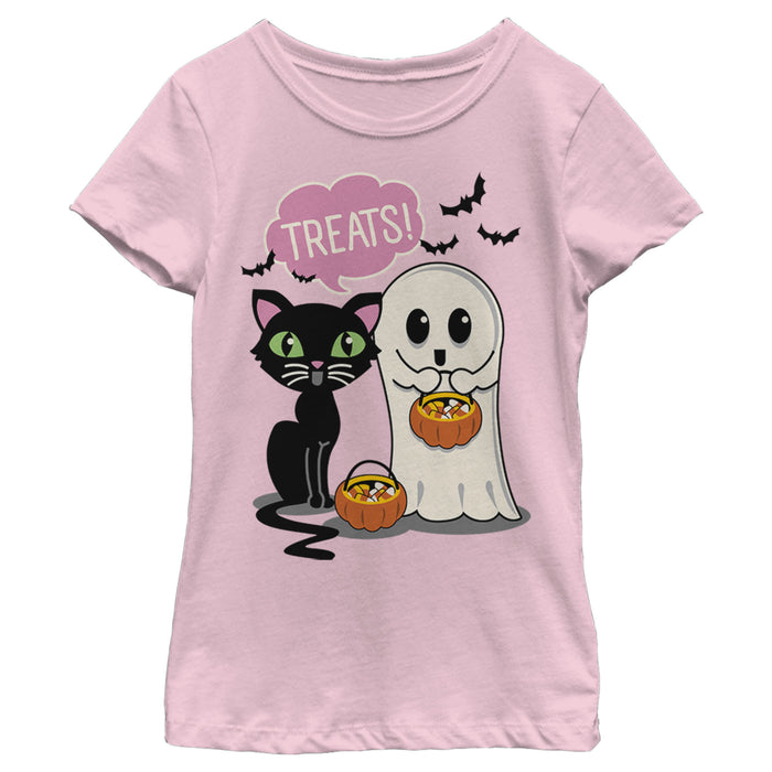 Fifth Sun Girl's Lost Gods Halloween Treat Friends T-Shirt