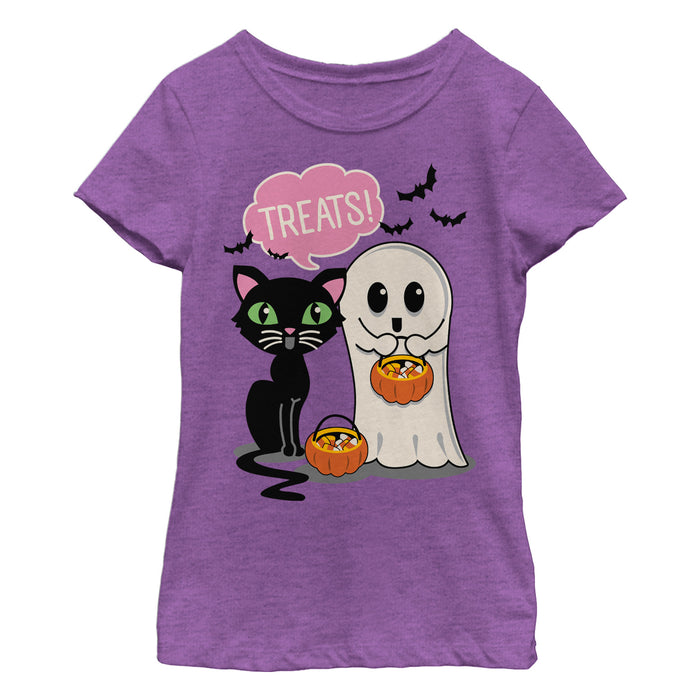 fifth sun Girl's Lost Gods Halloween Treat Friends T-Shirt