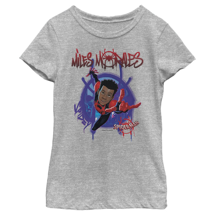 Fifth Sun Girl's Marvel Spider-Man: Into The Spider-Verse Miles Morales Splat T-Shirt